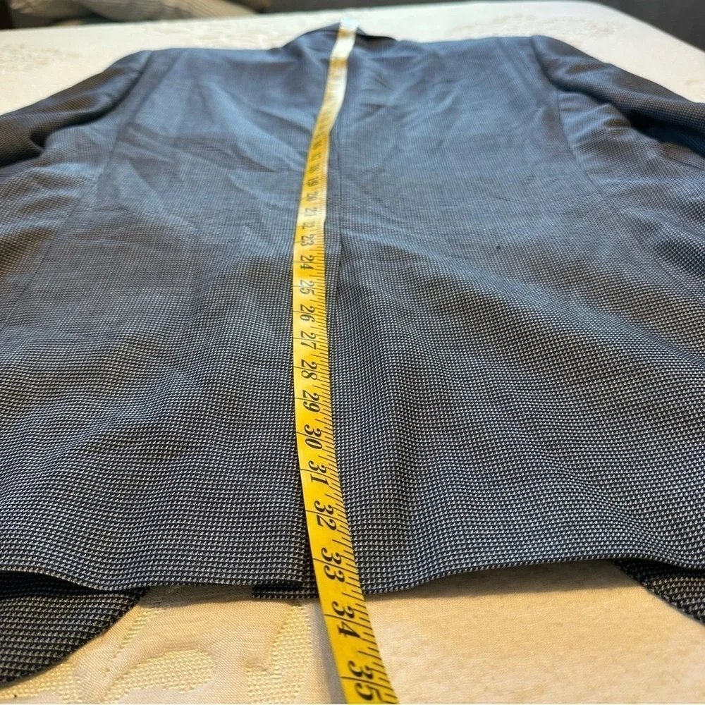 Daniel Cremieux Blazer Loro Piana Blue Gray Houndstooth Size 40L